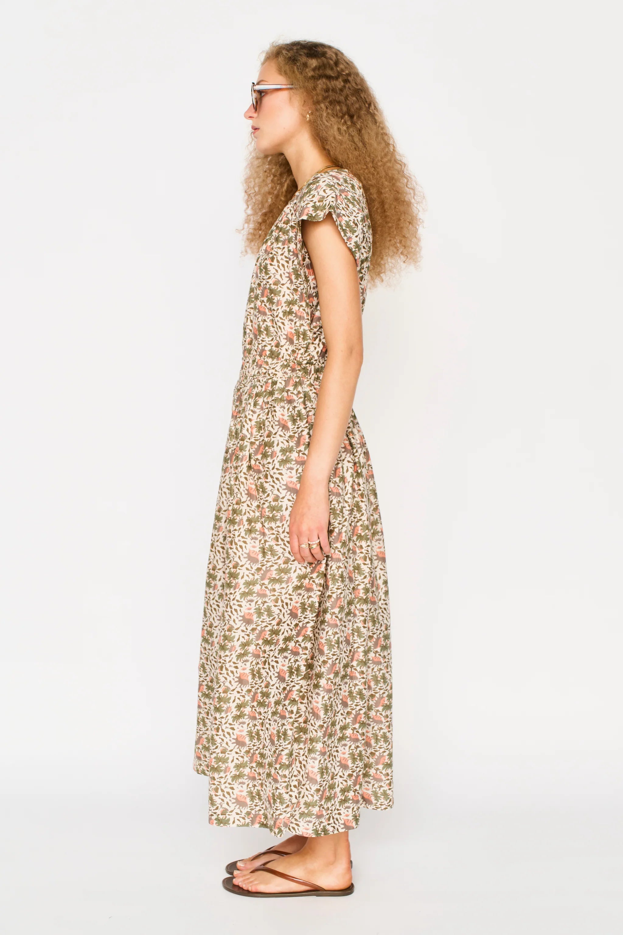 Merida Dress in Pink Cowrie