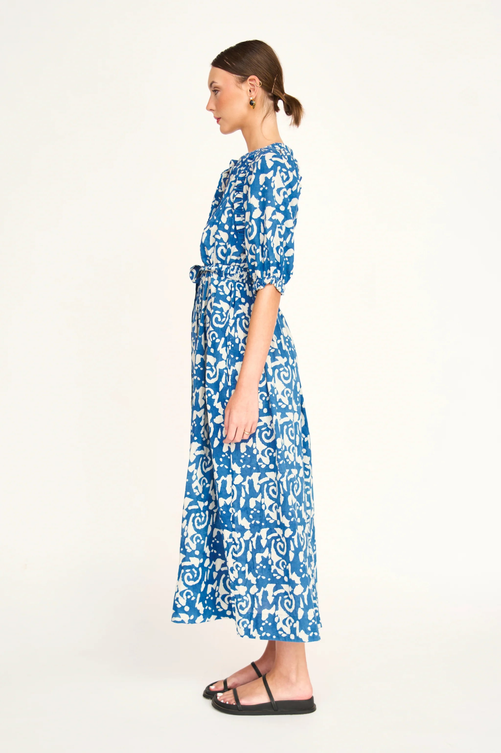 Somerset Long Dress in Indigo Heka
