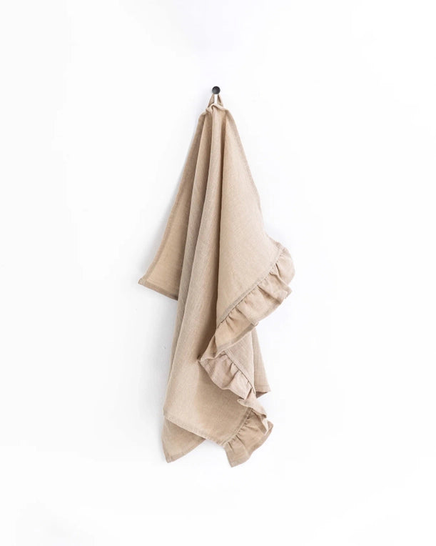 Ruffle Trim Tea towels in various colors