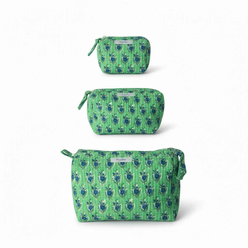 Teal Quilted Toiletry Set