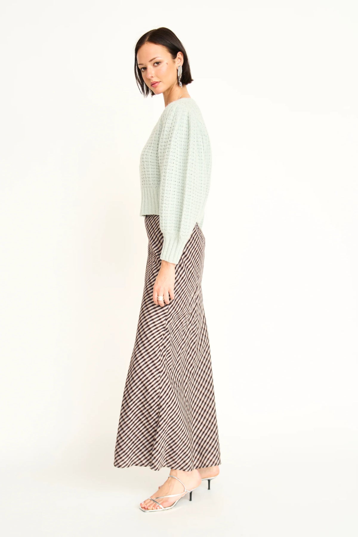 Santander Silk Skirt in Shadowline