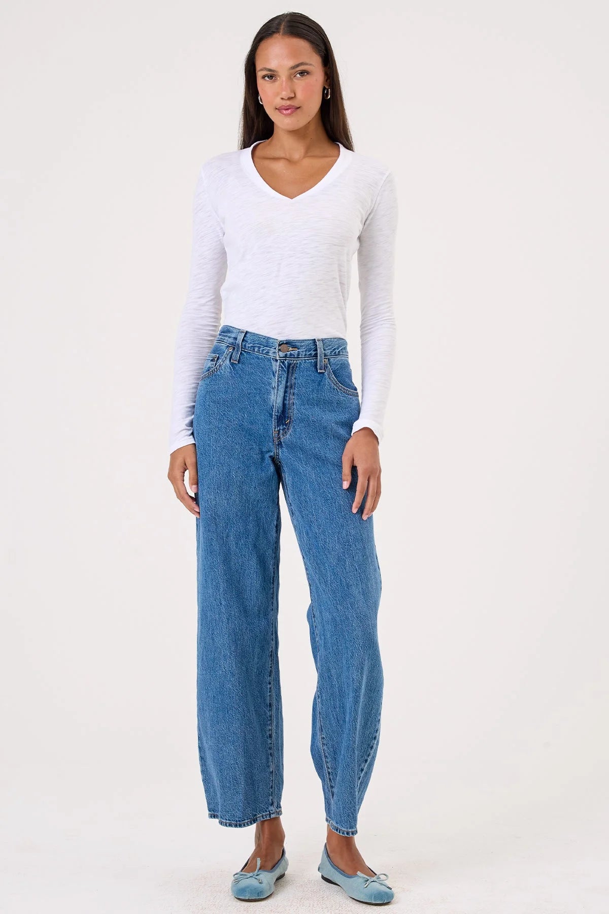 Serenity Long Sleeve V Neck Tee