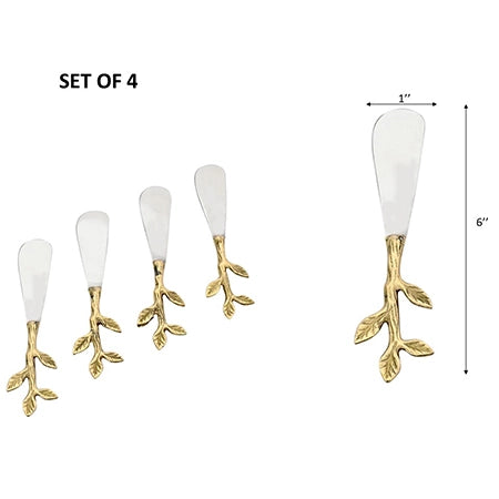Gold Leaf Bud Handle Spreaders
