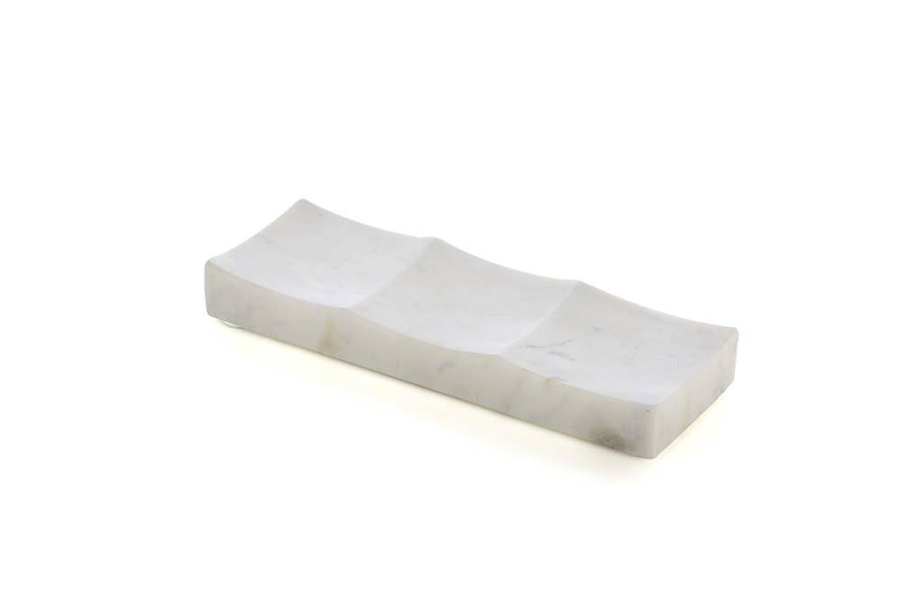 Marble 3 compartment spice dish