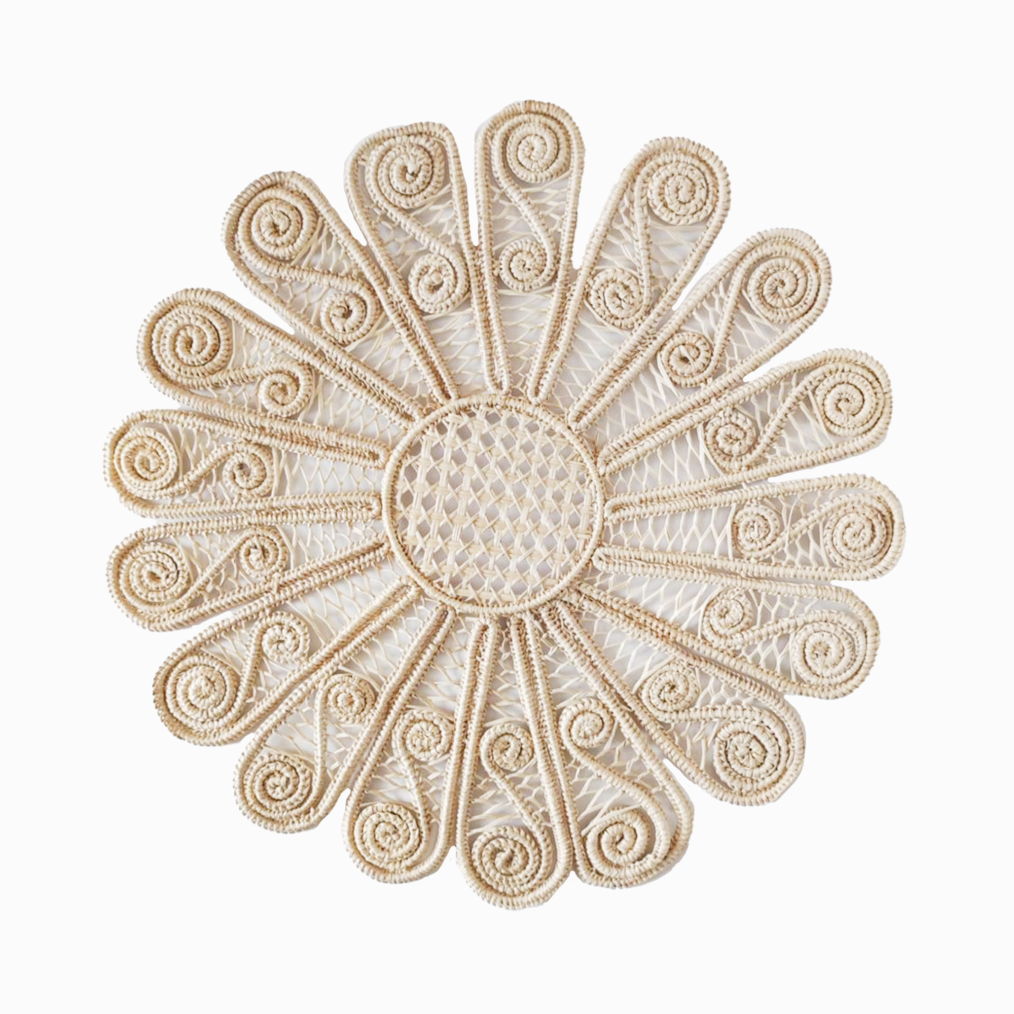 Daisy Iraca Placemat - Straw Raffia Tableware