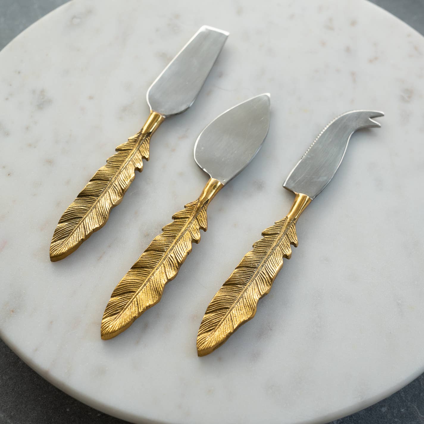 Feather Handle Cheese Set, Set of 3