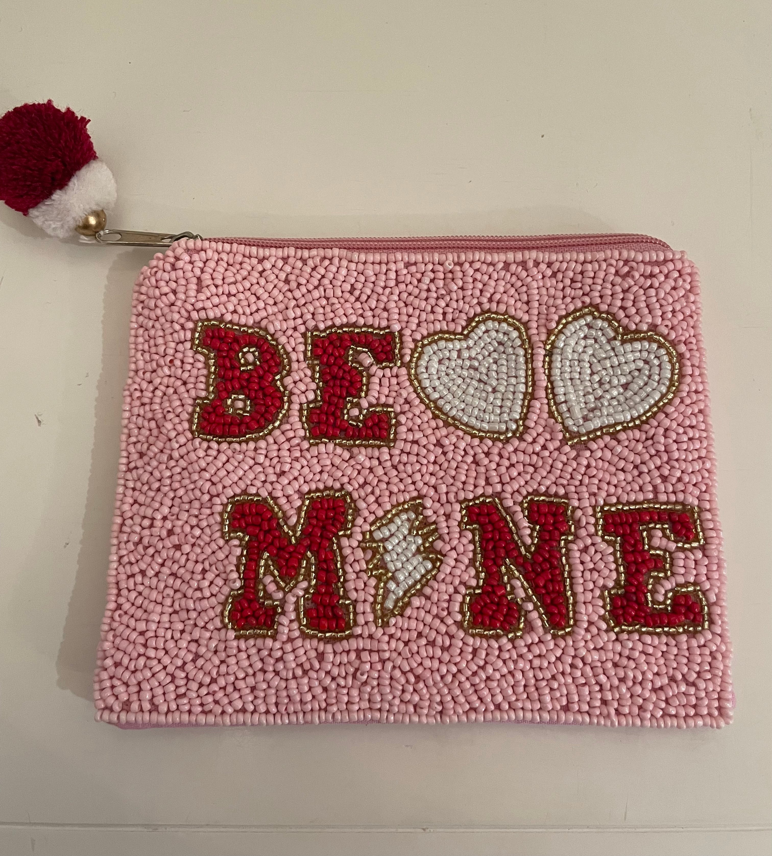 Valentine's Day Beaded Pouch Medium