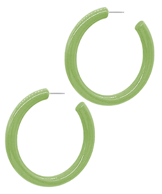 Bold Color Hoop Earrings