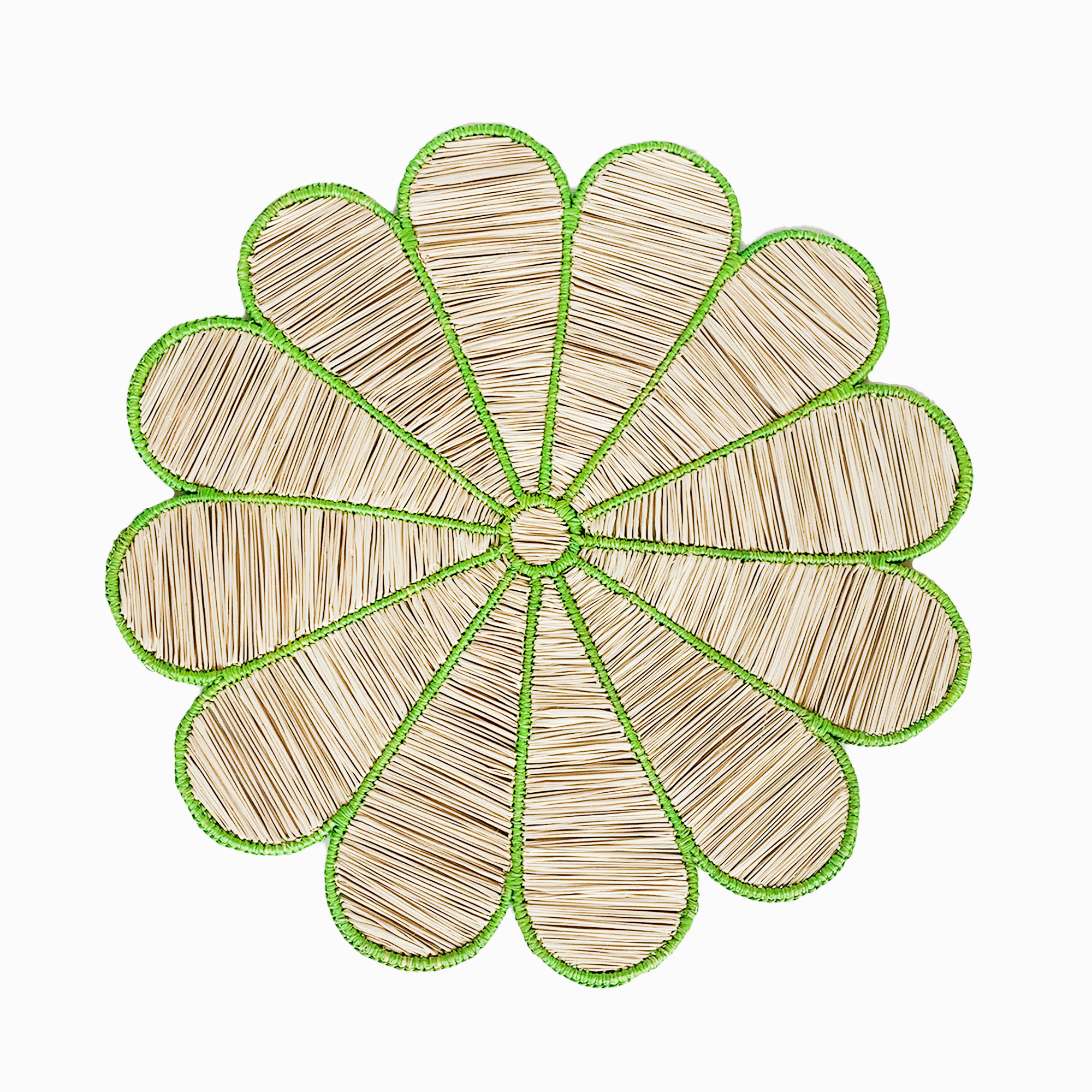 Clover Green Iraca Placemat - Straw Raffia Tableware