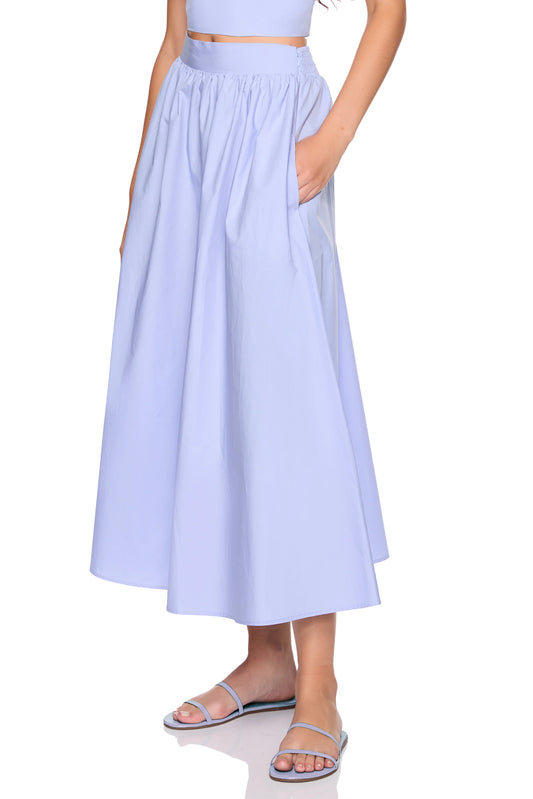 Poplin Midi Skirt