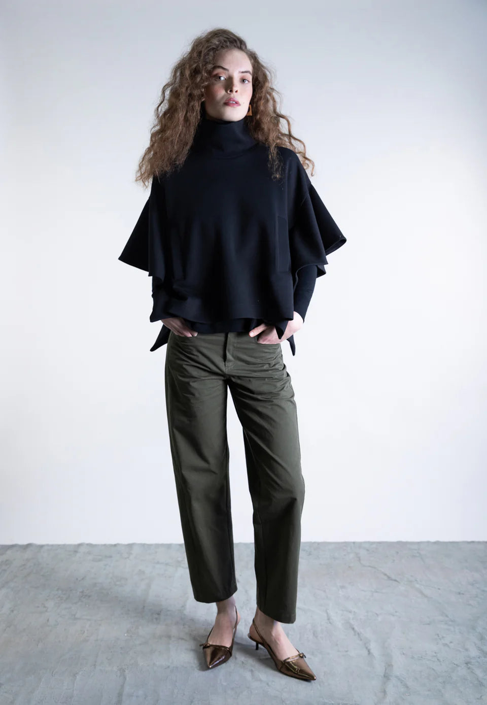 Structured Batwing Poncho