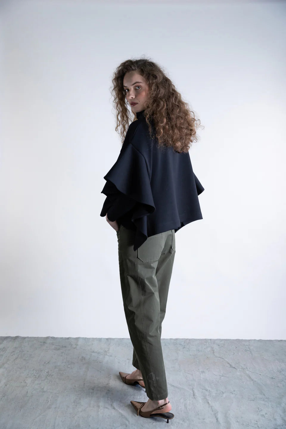 Structured Batwing Poncho