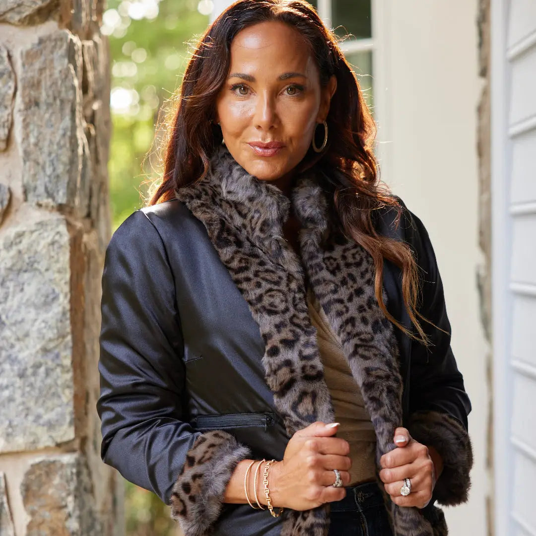 Reversible Faux Fur Bomber Jacket