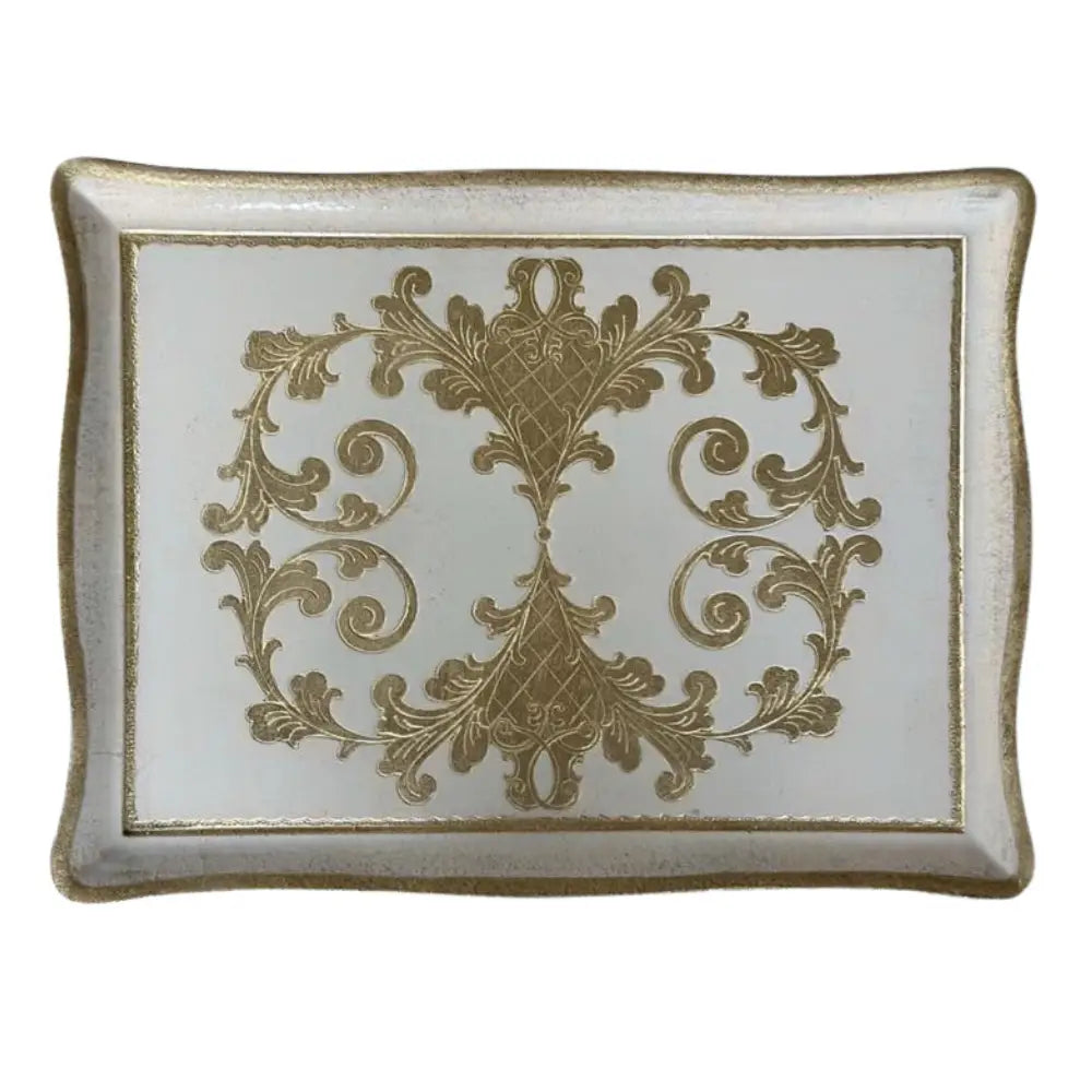 Florentino Baroque Taupe Rectangular Tray