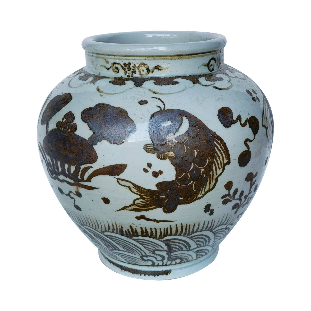 Rusty Brown Fish Jar