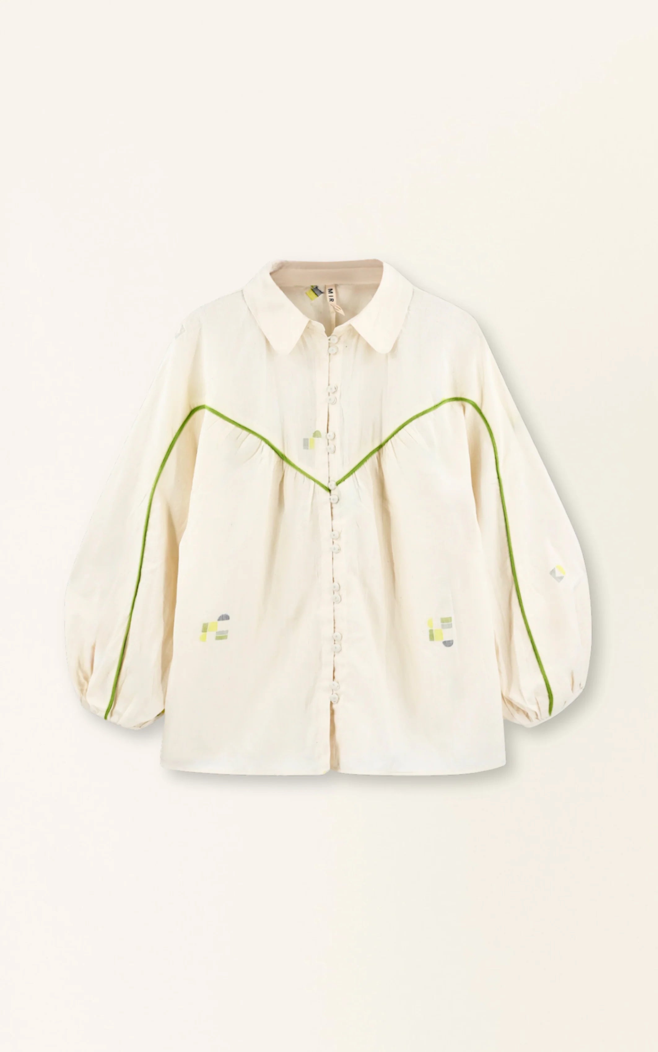 Midland Top in  Lime Jamadani