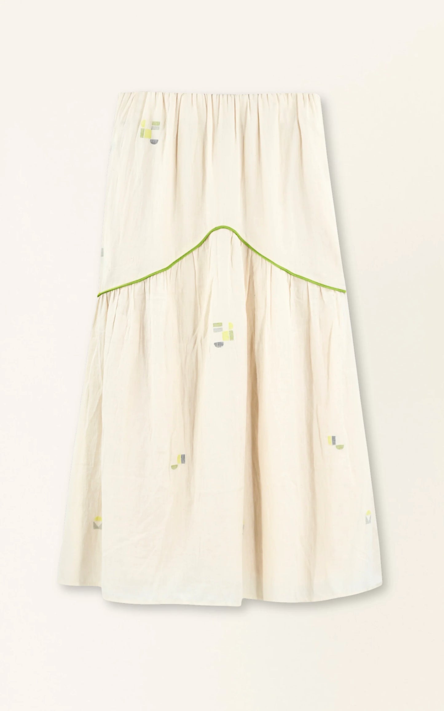 Brighton Skirt in Lime Jamdani