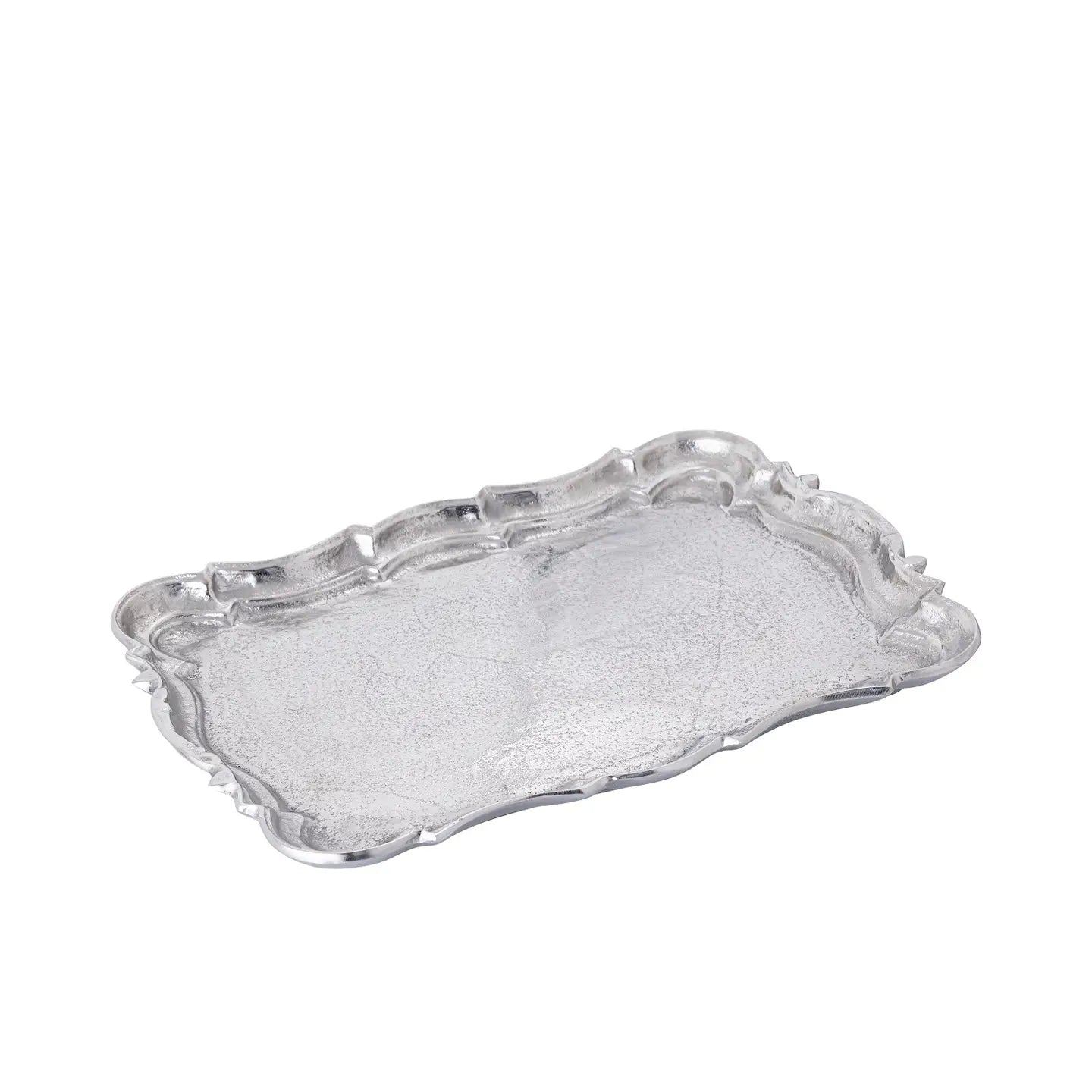 Cast Aluminum Rectangular Baroque Tray