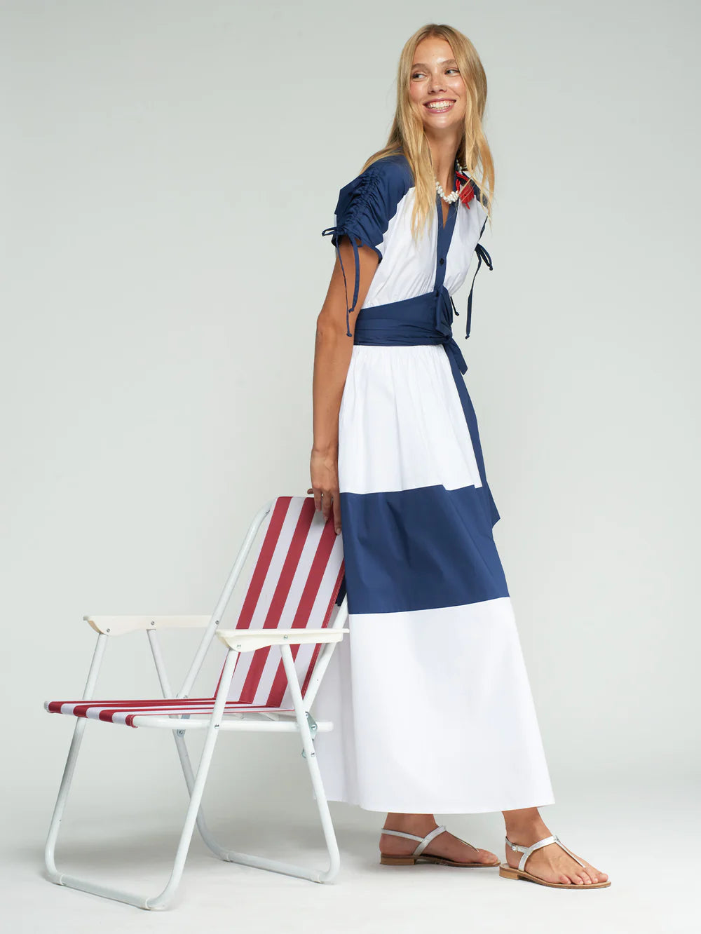 Navy and White Stripe Dress