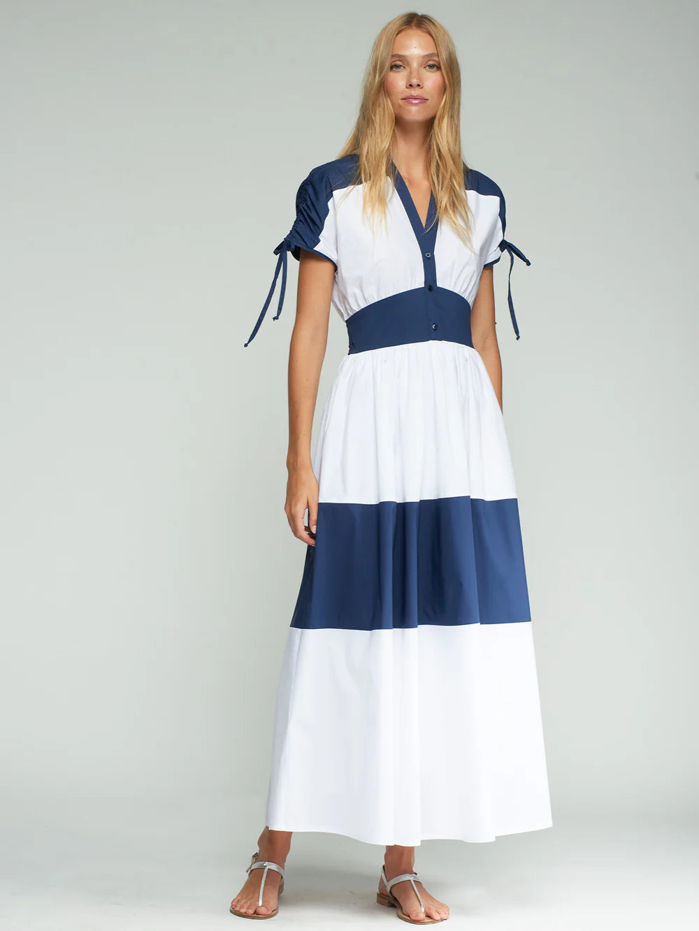 Navy and White Stripe Dress