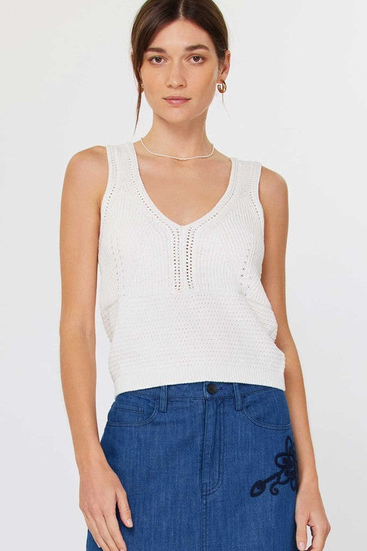V-Neck Tank Top Sweater