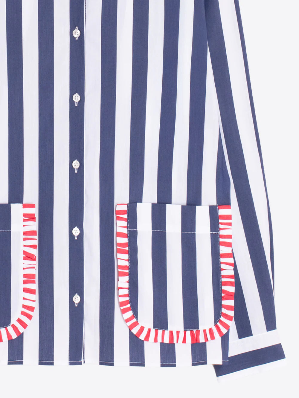 Striped Shirt with Contrast Pockets