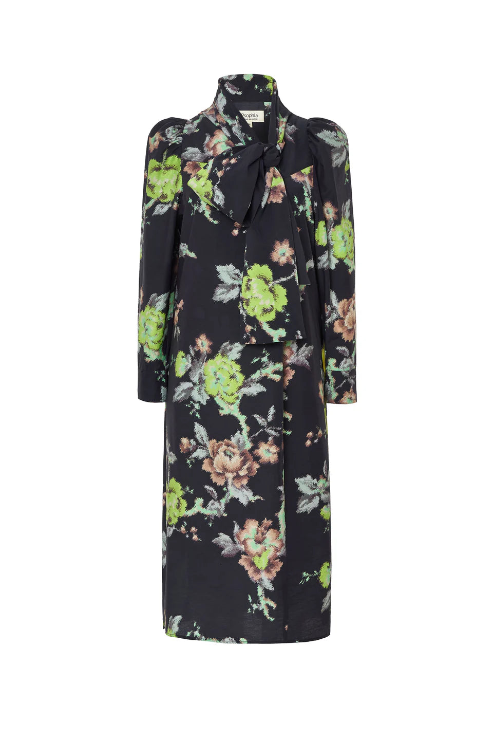 Indian Flower Juliet Sleeve Dress