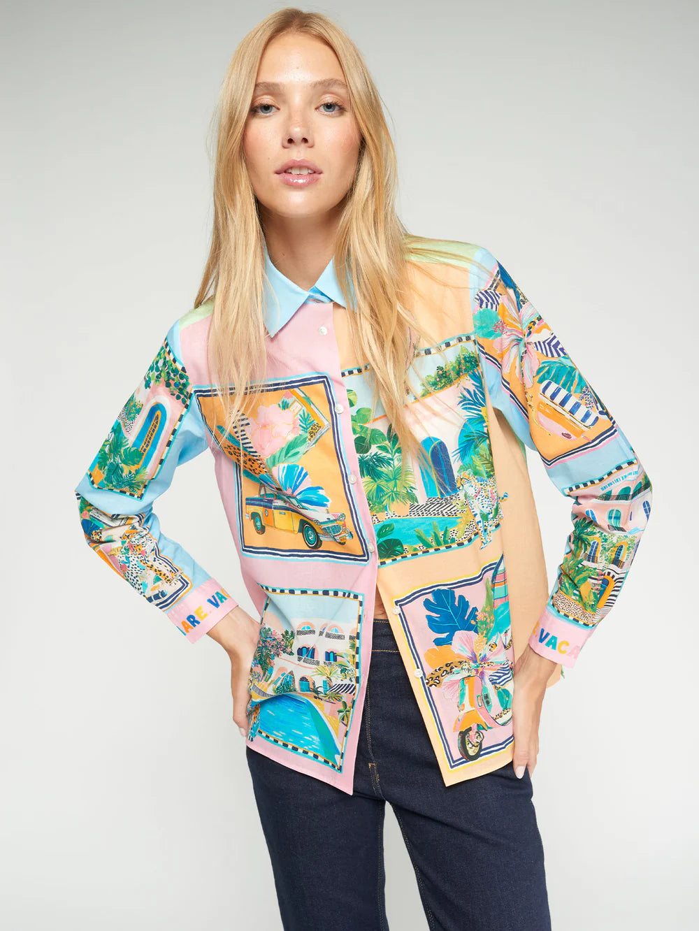 Travel Scenes Print Shirt