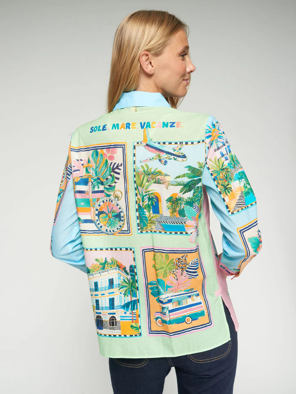 Travel Scenes Print Shirt