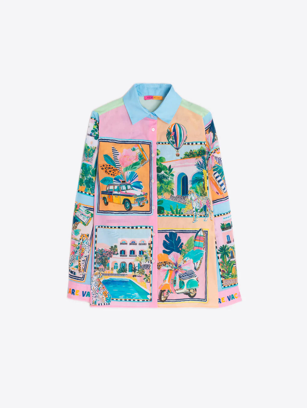 Travel Scenes Print Shirt