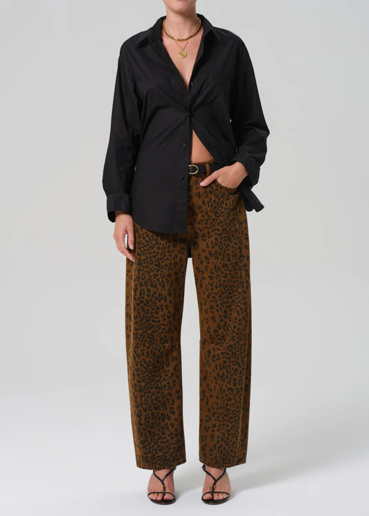 Miro Long Relaxed Jean in Cheetah