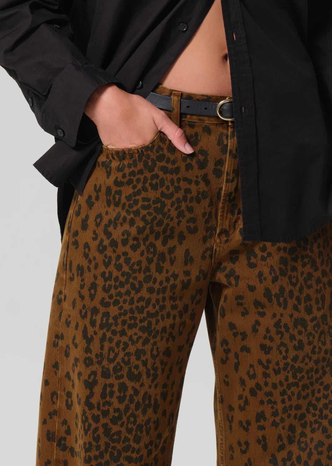 Miro Long Relaxed Jean in Cheetah