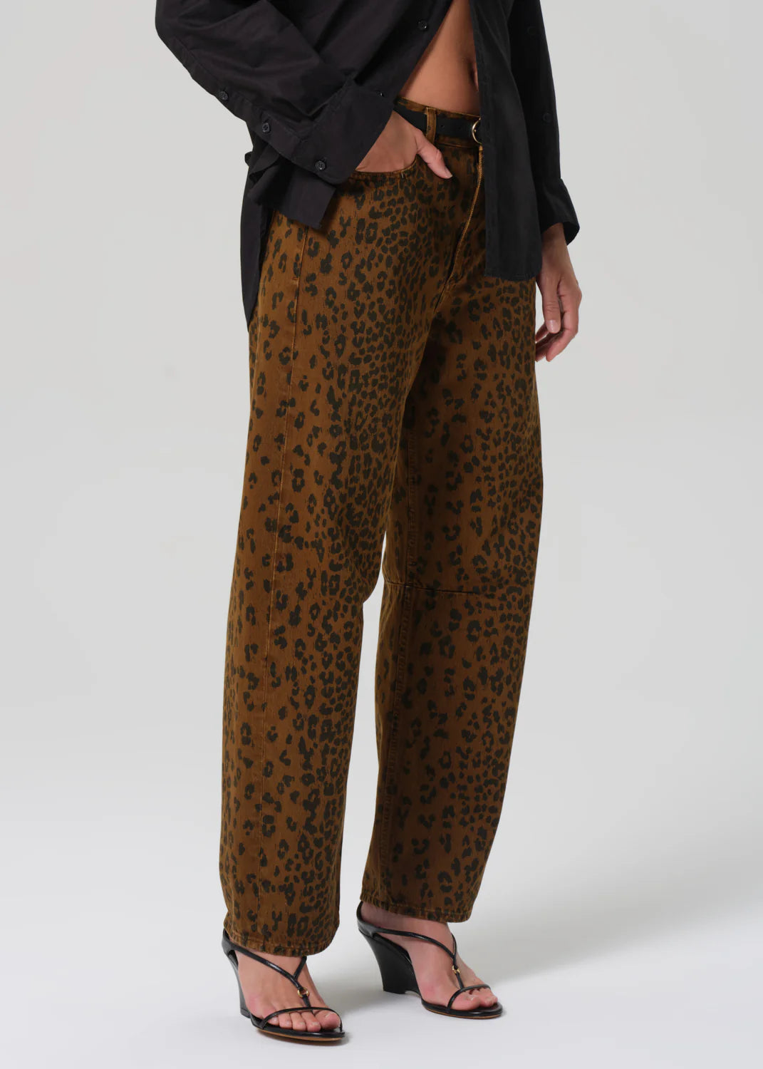 Miro Long Relaxed Jean in Cheetah