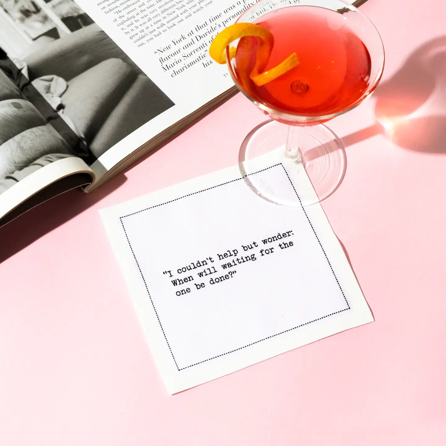 Carrie Bradshaw Quotes White Cotton Cocktail