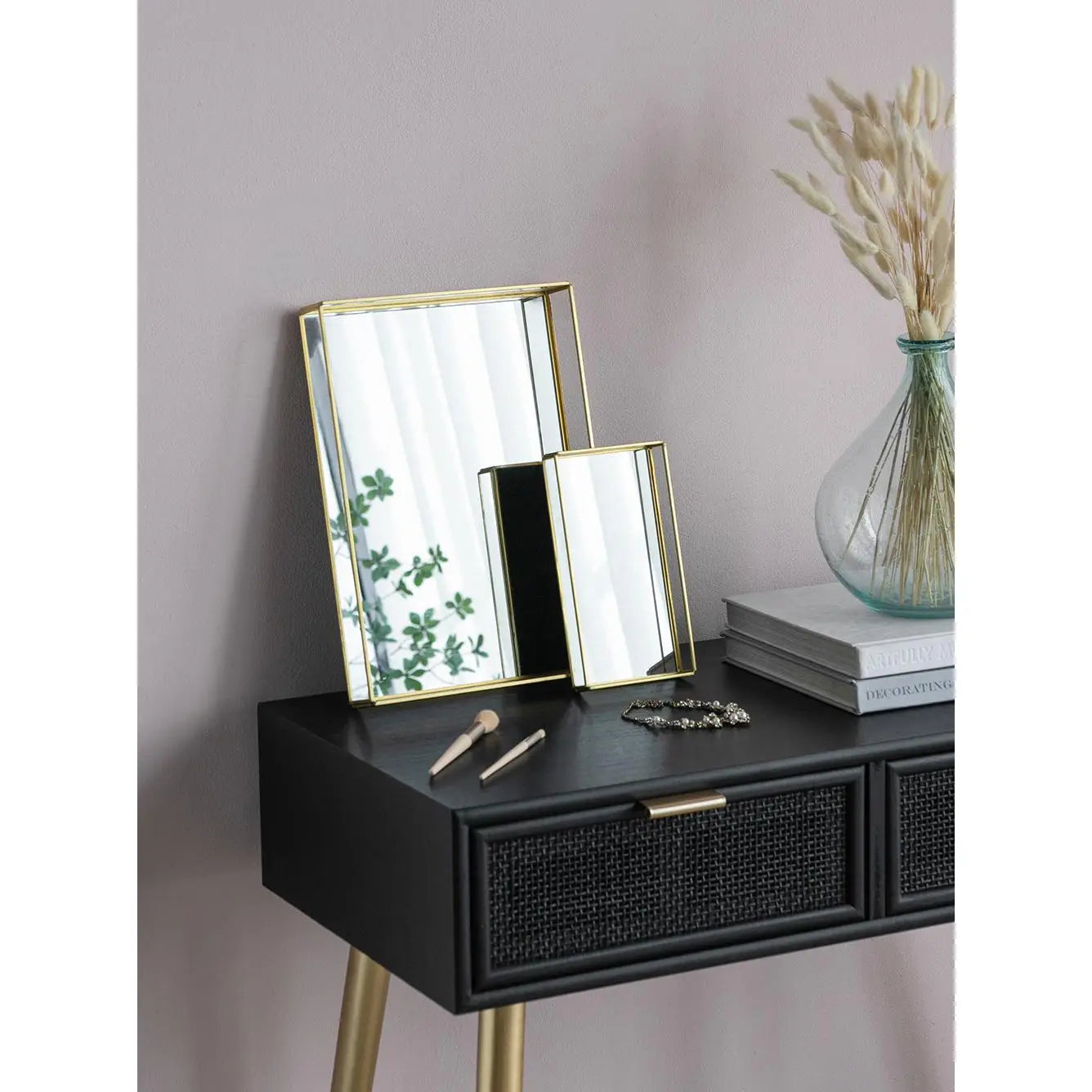 Gold Rimmed Glass Tray