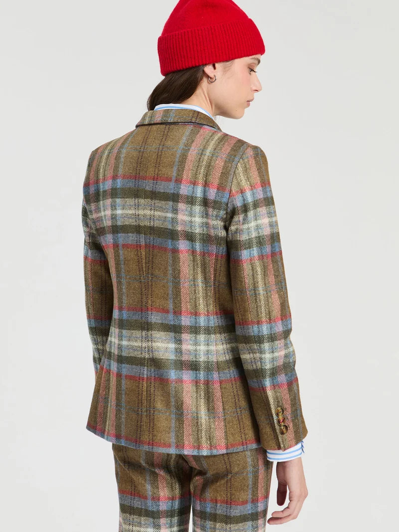 Vilagallo Brown Checked Blazer