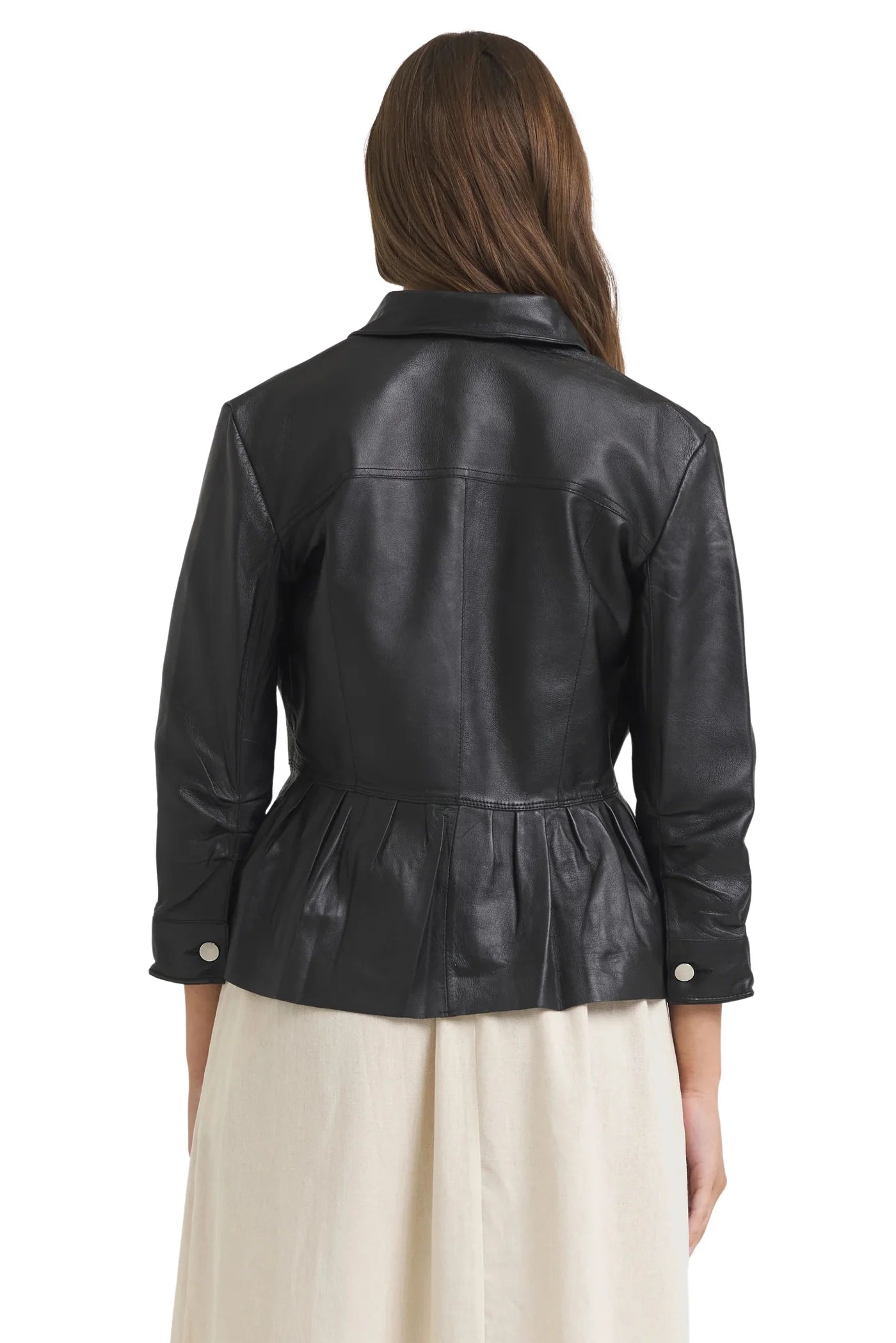 Brie Burnished Leather Jacket