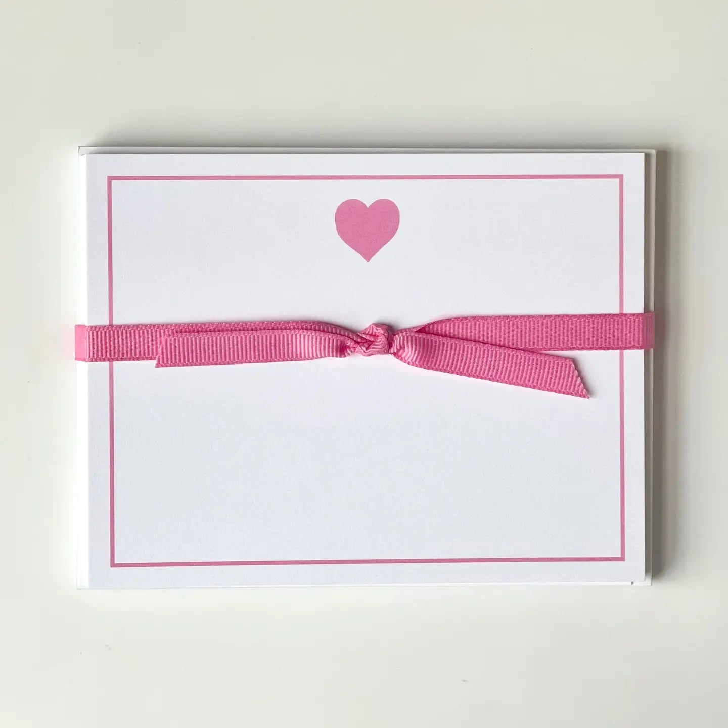Big Pink Heart Flat Note Cards