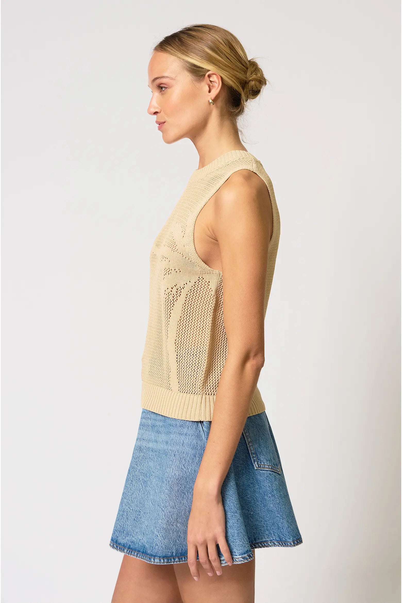 Eden Palm Tree Mesh Tank