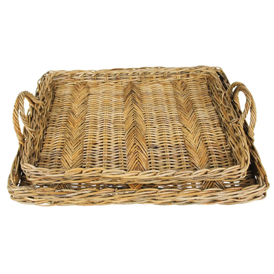 Valero Rectangle Herringbone Weave Tray
