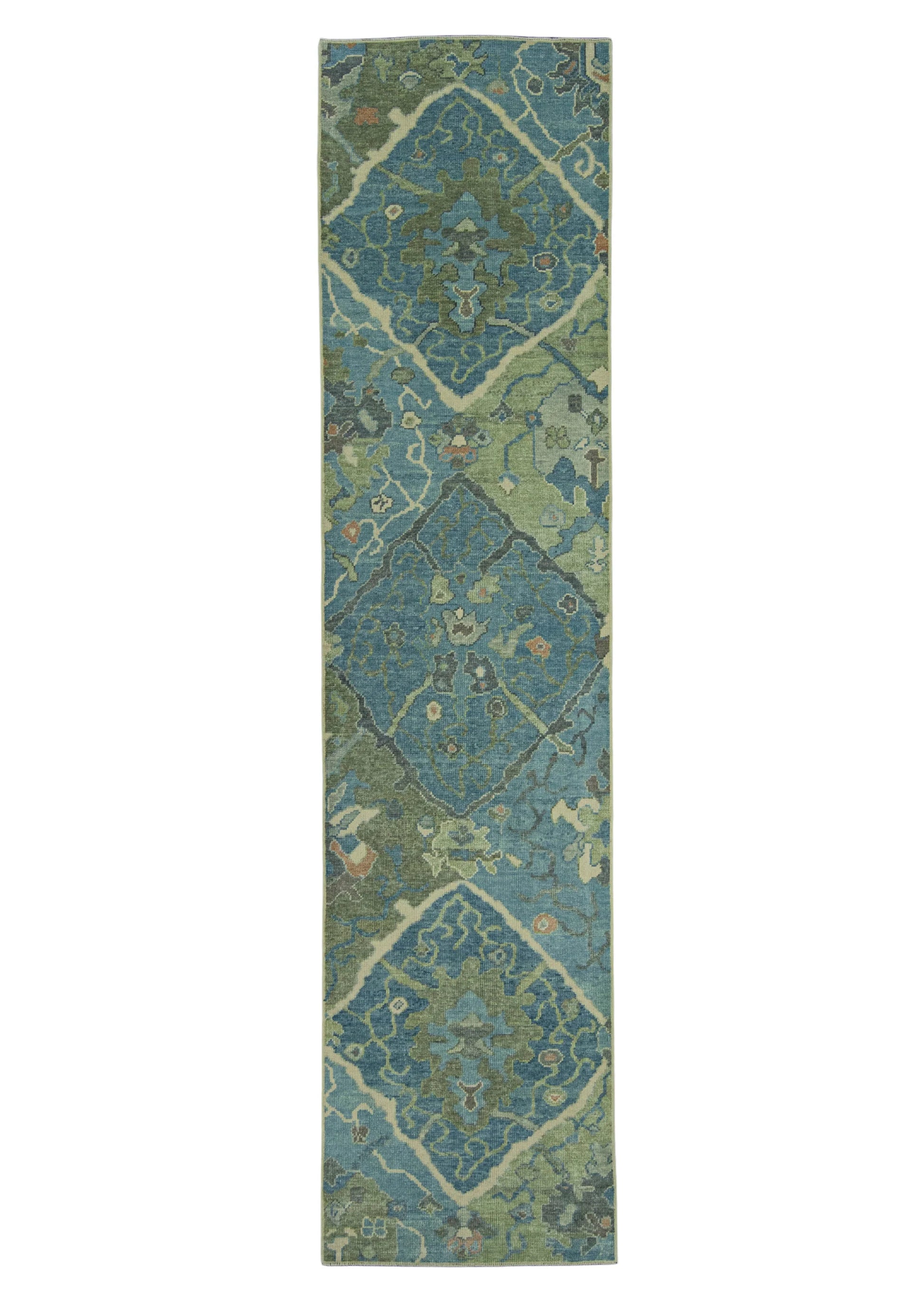 Turkish Oushak Runner 3' x 12'4"