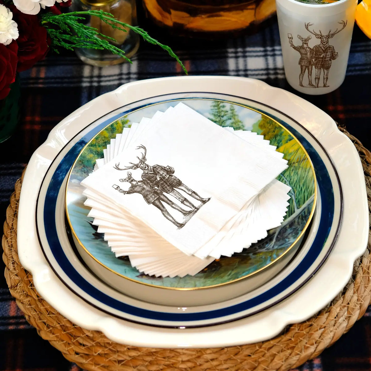 Reindeer Romp Cocktail Napkins