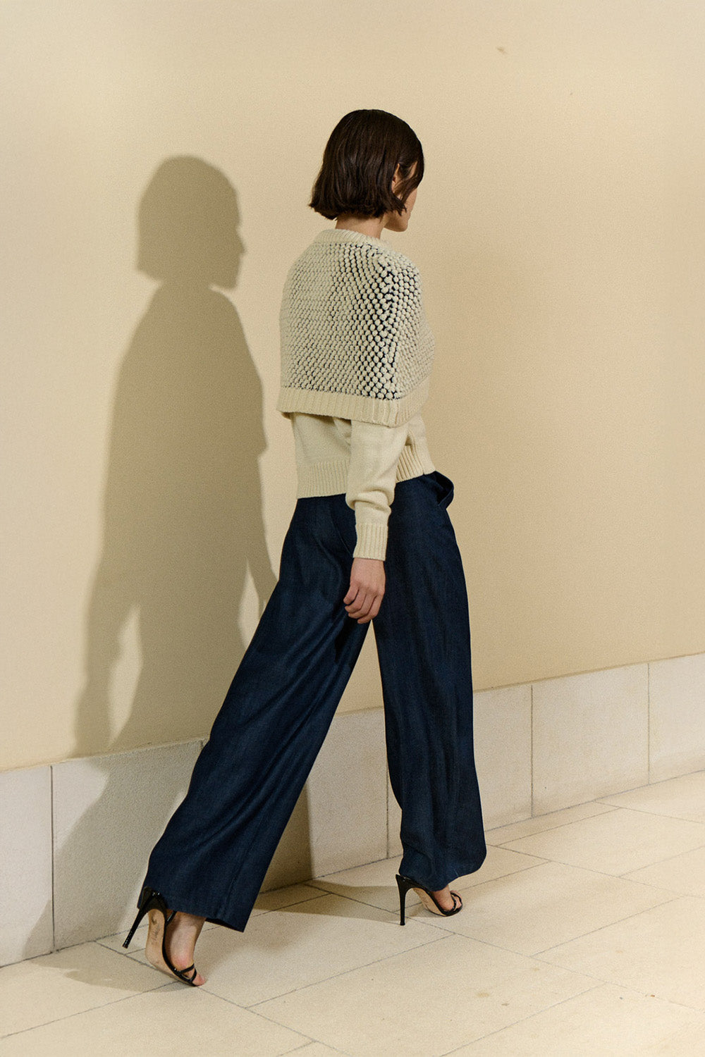 Bubble Knit Jacket Cape