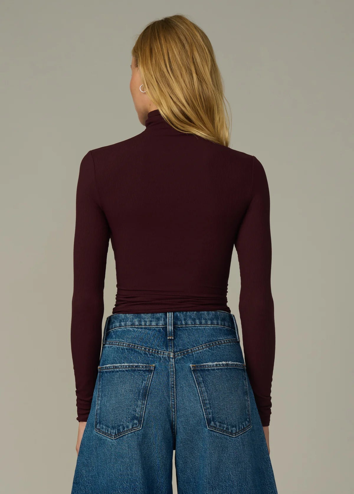 The Tony Long Sleeve Top in Bordeaux