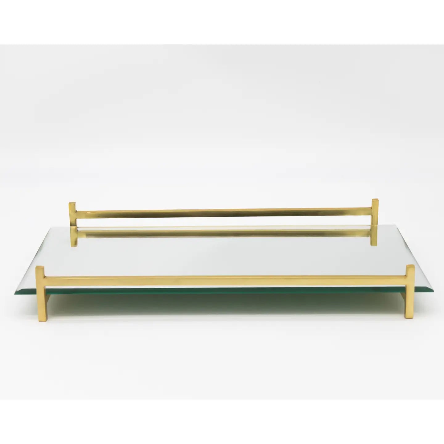Gold Square Wire Mirror Tray