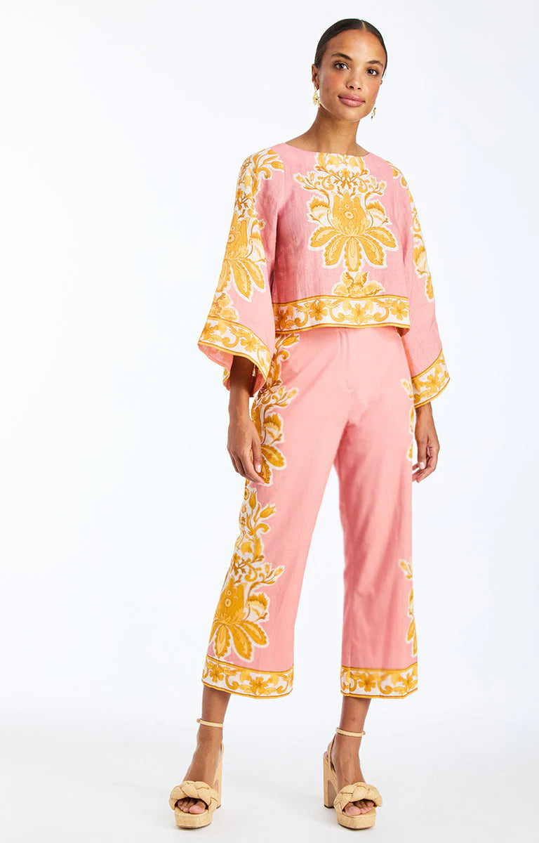 Cropped Taylor Pant in Florentine Blush