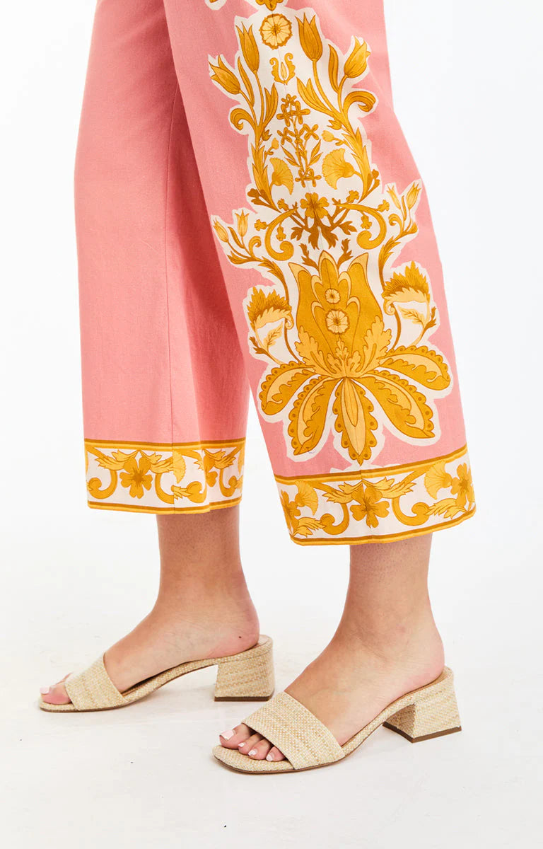 Cropped Taylor Pant in Florentine Blush
