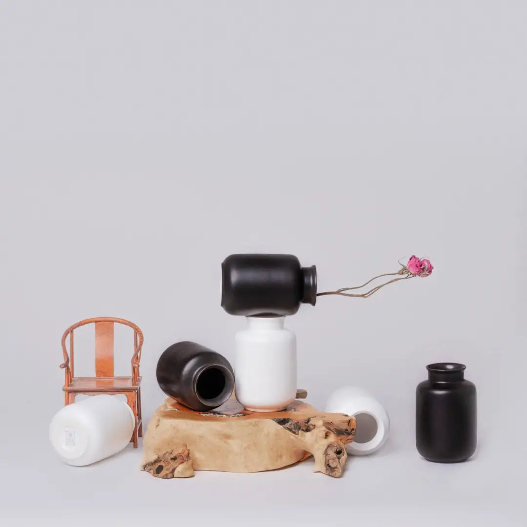Semi-Matte Porcelain Mini Milk Jar Vase In White