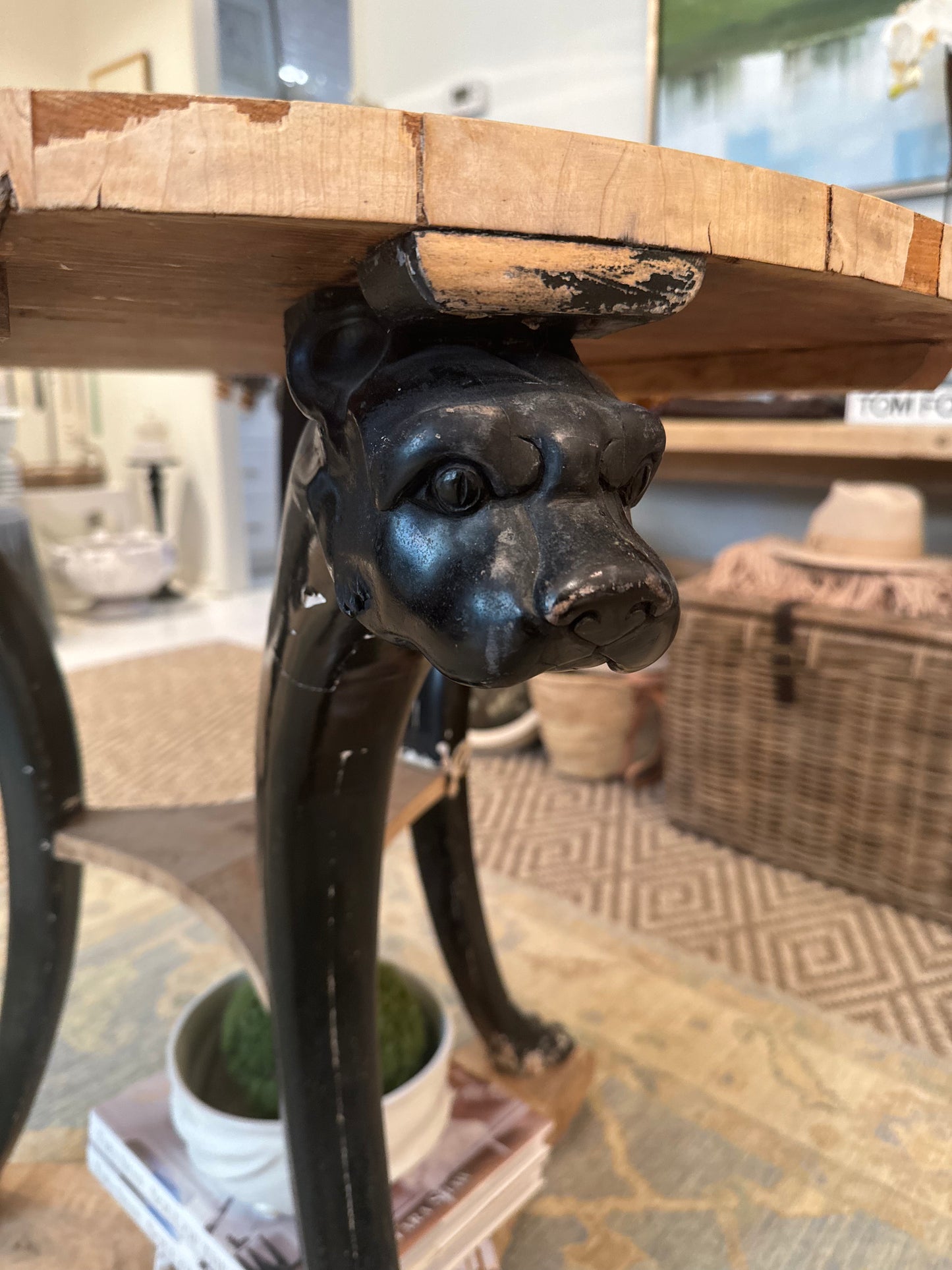 Antique Lion Leg Table