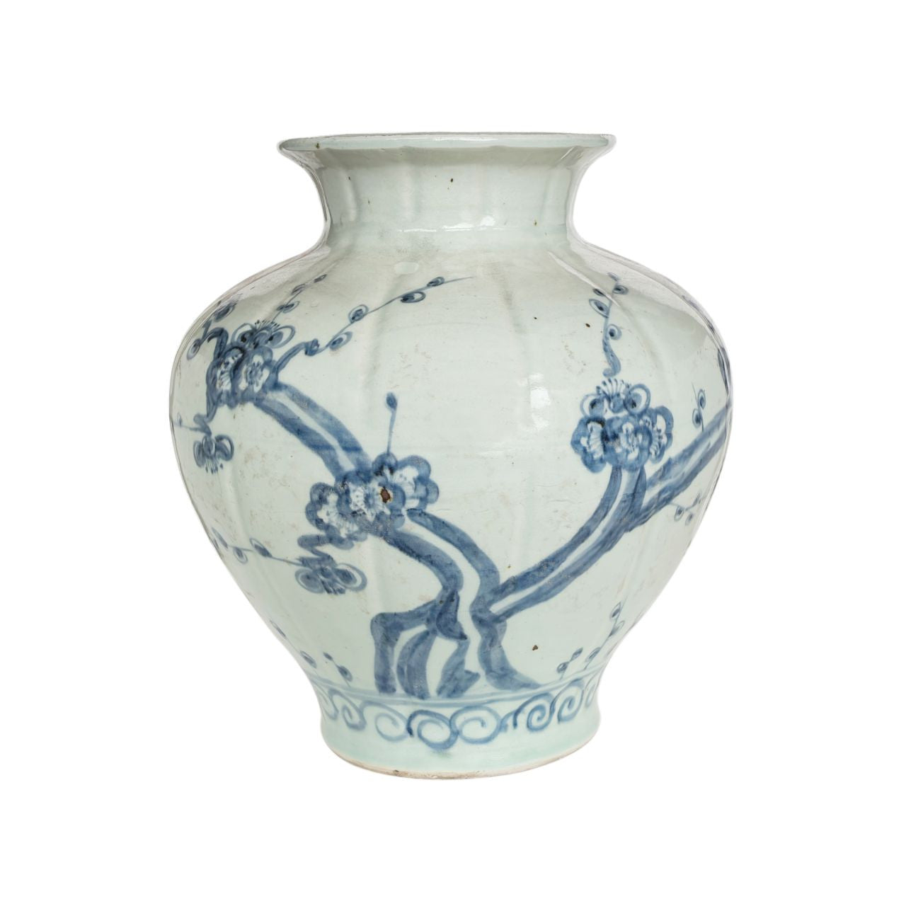 Barclay Butera Couture Blue & White Porcelain Fluted Jar